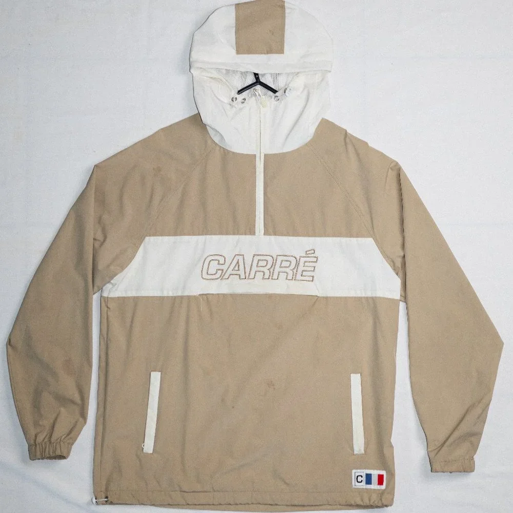 Beige Carre Windbreaker throw-over - Picture 1 of 8